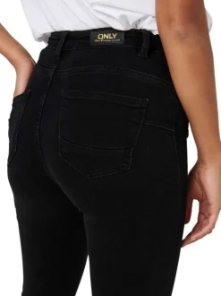 Jean Power en coton mélangé noir effet délavé avec une coupe skinny