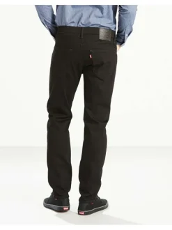Jean 502 Regular Taper noir en coton uni coupe slim