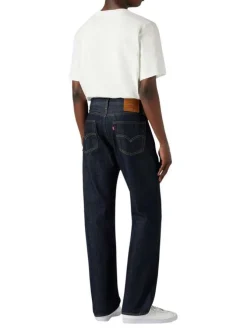 Jean 555 Relaxed Straight en coton nuit effet délavé avec une coupe droite