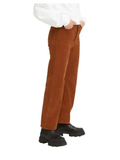 Jean Ribcage™ Straight Ankle camel en coton mélangé