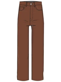 Jean Ribcage™ Straight Ankle camel en coton mélangé