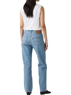 Jean 501® '90S en coton bleu jean clair uni avec multiples poches