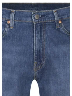 Jean 511™ Slim en coton bleu uni avec patch en cuir à l'arrière