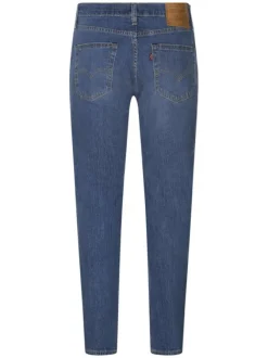 Jean 511™ Slim en coton bleu uni avec patch en cuir à l'arrière