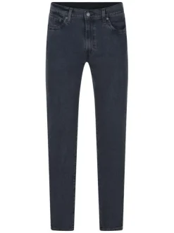 Jean slim en coton nuit uni avec une coupe slim et une taille intermédiaire