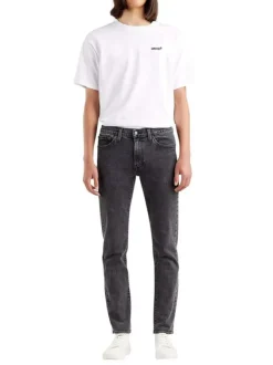 Jean slim 5 poches 511 en coton mélangé doux anthracite effet usé à zip et bouton