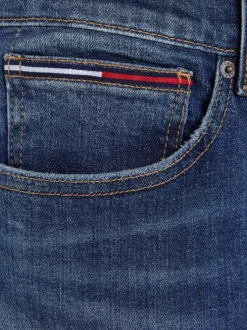 Jean slim 5 poches Scanton en partie en coton stretch indigo délavé blanc
