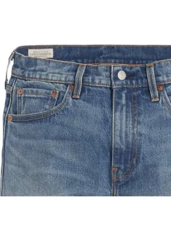 Jean 512™ Slim Taper bleu en coton uni avec une coupe slim