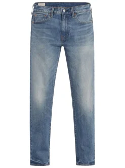 Jean 512™ Slim Taper bleu en coton uni avec une coupe slim