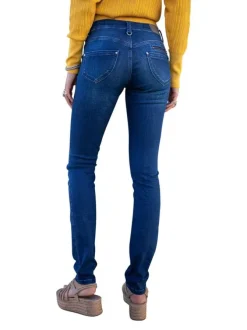 Jeans taille haute bleu