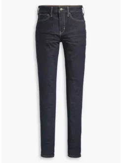 Jeans taille haute bleu