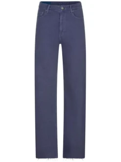 Jean 90'S violet en coton effet délavé avec une coupe bootcut et 2 poches latérales
