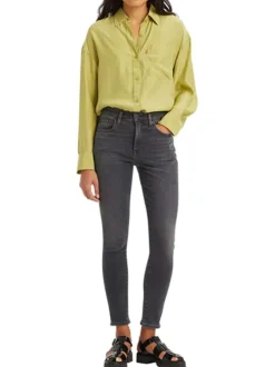 Jean 721™ taille haute en coton et lyocell anthracite, à coupe skinny