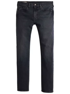 Jean 502® Taper anthracite en coton à coupe droite et patch de la marque