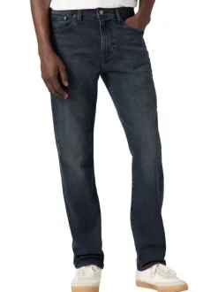 Jean 502® Taper anthracite en coton à coupe droite et patch de la marque