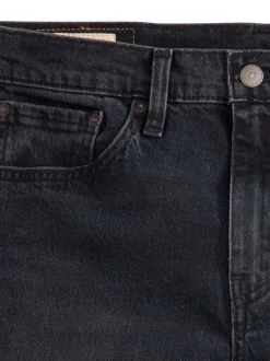 Jean 502® Taper anthracite en coton à coupe droite et patch de la marque