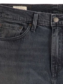 Jean 512® Taper anthracite en coton à coupe slim avec un patch de la marque
