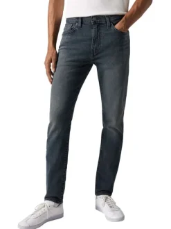 Jean 512® Taper anthracite en coton à coupe slim avec un patch de la marque