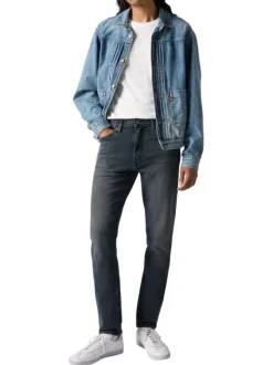 Jean 512® Taper anthracite en coton à coupe slim avec un patch de la marque