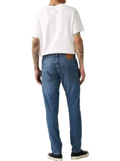 Jean 512® Taper bleu en coton à coupe slim avec un patch de la marque