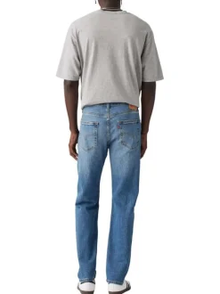 Jean 502® Taper bleu jean en coton à coupe droite et patch de la marque