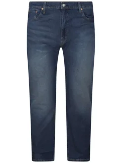 Jean 502 Taper B&T en coton indigo uni avec une coupe droite