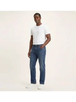 Jean 502 Taper B&T en coton indigo uni avec une coupe droite