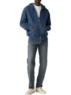 Jean 502® Taper gris clair en coton à coupe droite et patch de la marque