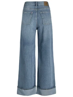 Jean Tokyo en coton bleu légèrement délavé à coupe bootcut et ourlets