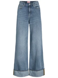 Jean Tokyo en coton bleu légèrement délavé à coupe bootcut et ourlets