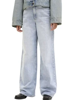 Jean Tokyo en coton bleu pourvu d'une fermeture zippée et boutonnée