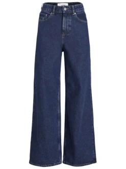 Jean Tokyo en coton indigo uni avec une coupe bootcut et patch de la marque