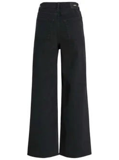 Jean Tokyo en coton noir uni à coupe bootcut et taille haute