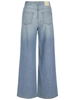 Jean Tokyo en coton stone uni avec une coupe bootcut et légèrement délavé