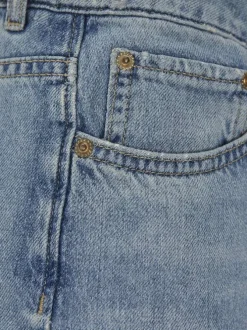 Jean Tokyo en coton stone uni avec une coupe bootcut et légèrement délavé