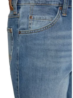 Jean Tramper en coton stone avec une coupe droite et patch à l'arrière