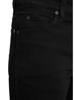 Jean Tramper Regular Fit en coton noir uni avec poches avant et deux arrière L30