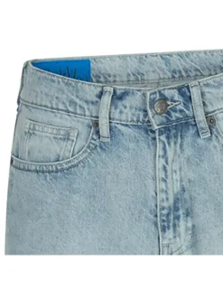 Jean World Wide Crop bleach en coton effet délavé coupe bootcut