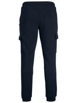 Jogging cargo bleu marine uni à coupe slim fit et à taille mi-haute