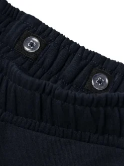 Jogging marine uni à coupe slim avec poches cargo et taille élastiquée