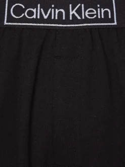 Jogging de pyjama noir avec chevilles ressérrées et taille élastiquée