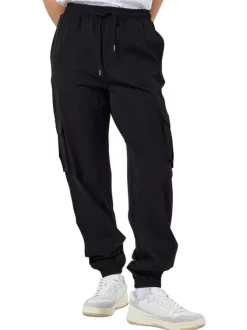 Jogging Kirby Hw Cargo Pants noir uni avec poches et taille élastiquée