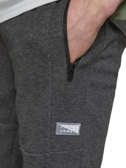 Jogging Will Sweat Pant anthracite uni avec une coupe slim et un lien de serrage