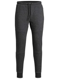 Jogging Will Sweat Pant anthracite uni avec une coupe slim et un lien de serrage