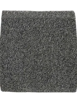 Jupe courte noire d'aspect chiné avec taille élastiquée en mailles
