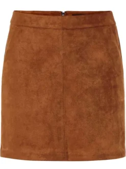 Jupe DONNA caramel unie coupe regular