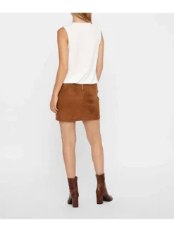 Jupe DONNA caramel unie coupe regular