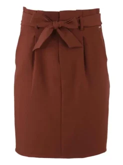 Jupe femme tulipe uni camel