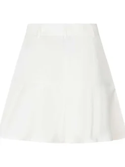 Jupe-short blanche en coton en jean coupe trapèze