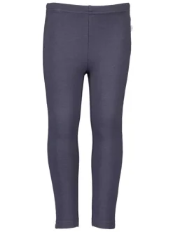 Legging anthracite en coton uni coupe slim